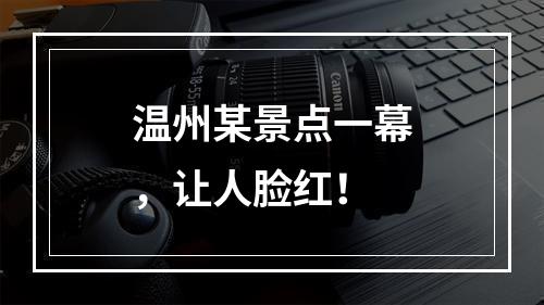 温州某景点一幕，让人脸红！