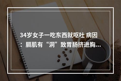 34岁女子一吃东西就呕吐 病因：膈肌有“洞”致胃肠挤进胸腔