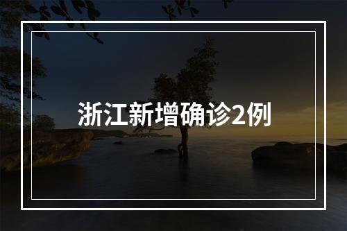 浙江新增确诊2例