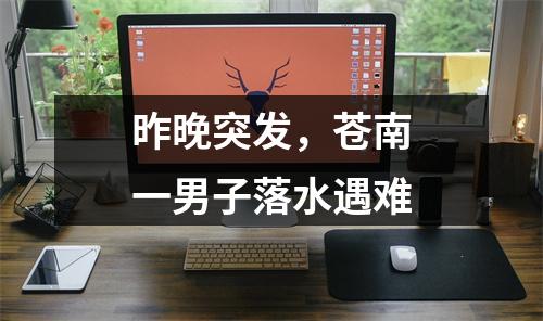 昨晚突发，苍南一男子落水遇难