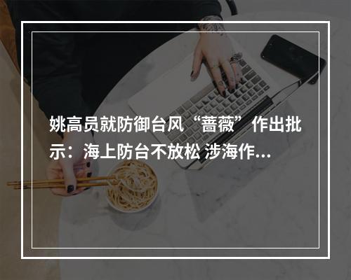 姚高员就防御台风“蔷薇”作出批示：海上防台不放松 涉海作业保安全