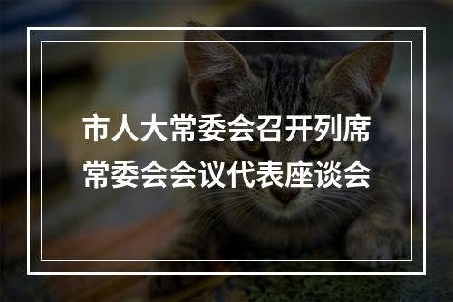 市人大常委会召开列席常委会会议代表座谈会