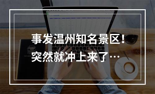 事发温州知名景区！突然就冲上来了…