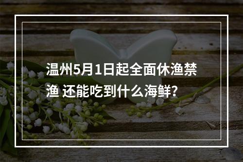 温州5月1日起全面休渔禁渔 还能吃到什么海鲜？