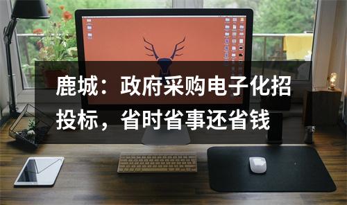 鹿城：政府采购电子化招投标，省时省事还省钱