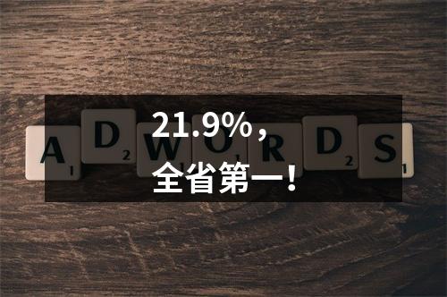 21.9%，全省第一！