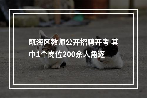 瓯海区教师公开招聘开考 其中1个岗位200余人角逐