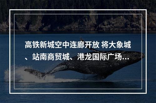 高铁新城空中连廊开放 将大象城、站南商贸城、港龙国际广场、君廷大酒店“连成线”