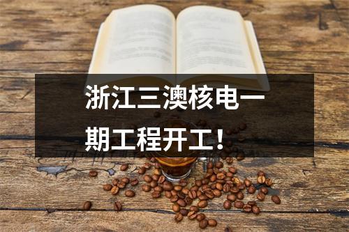 浙江三澳核电一期工程开工！