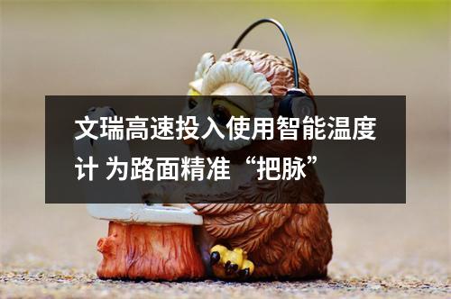 文瑞高速投入使用智能温度计 为路面精准“把脉”