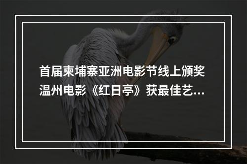 首届柬埔寨亚洲电影节线上颁奖 温州电影《红日亭》获最佳艺术贡献奖