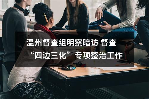 温州督查组明察暗访 督查“四边三化”专项整治工作