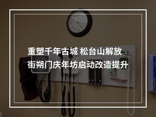 重塑千年古城 松台山解放街朔门庆年坊启动改造提升