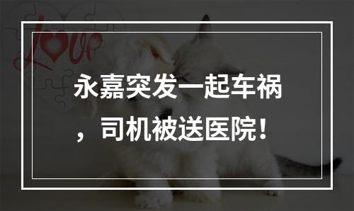 永嘉突发一起车祸，司机被送医院！