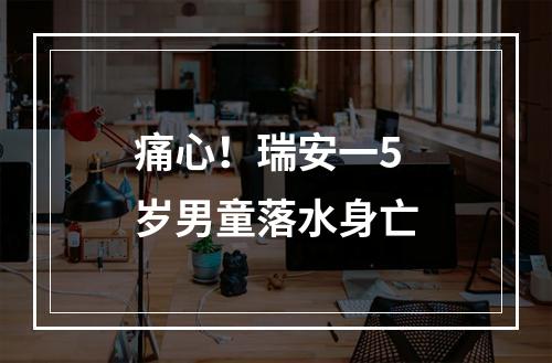 痛心！瑞安一5岁男童落水身亡