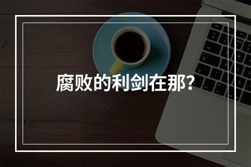 腐败的利剑在那？