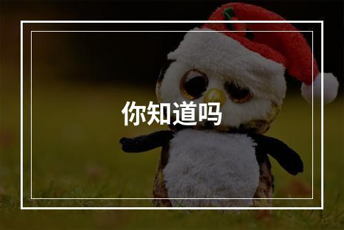 你知道吗