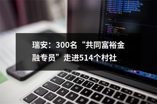 瑞安：300名“共同富裕金融专员”走进514个村社