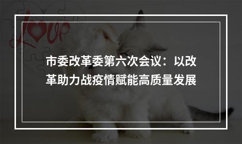 市委改革委第六次会议：以改革助力战疫情赋能高质量发展