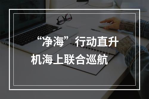 “净海”行动直升机海上联合巡航