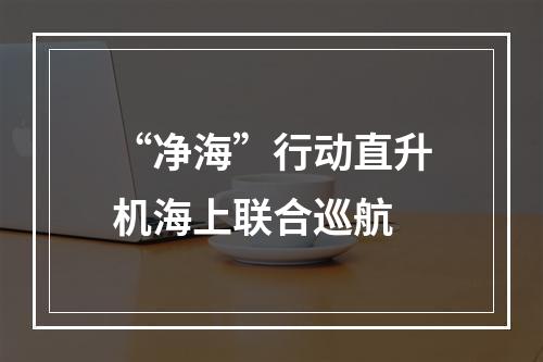 “净海”行动直升机海上联合巡航