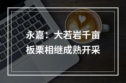永嘉：大若岩千亩板栗相继成熟开采