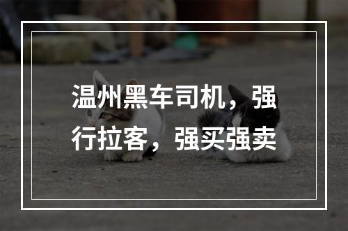 温州黑车司机，强行拉客，强买强卖