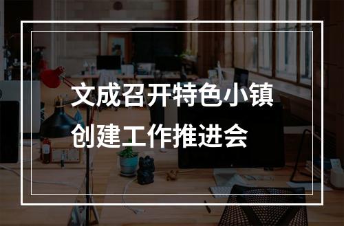 文成召开特色小镇创建工作推进会