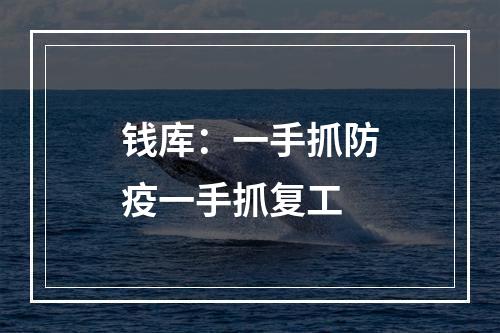 钱库：一手抓防疫一手抓复工