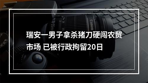 瑞安一男子拿杀猪刀硬闯农贸市场 已被行政拘留20日