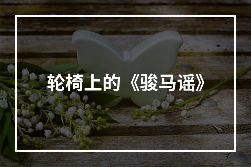 轮椅上的《骏马谣》