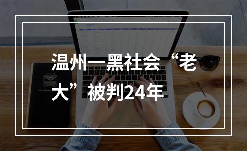 温州一黑社会“老大”被判24年