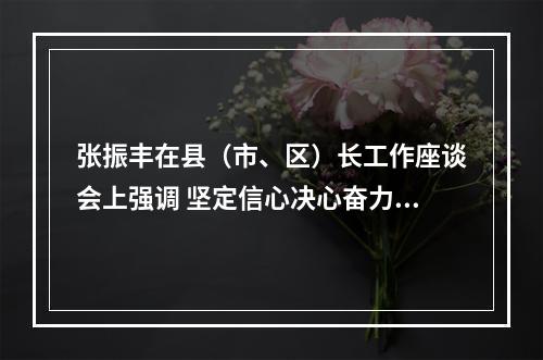 张振丰在县（市、区）长工作座谈会上强调 坚定信心决心奋力交出高分报表