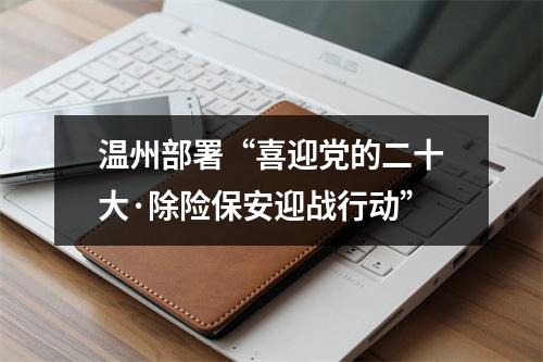 温州部署“喜迎党的二十大·除险保安迎战行动”