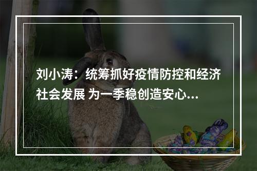 刘小涛：统筹抓好疫情防控和经济社会发展 为一季稳创造安心消费放心经营良好条件