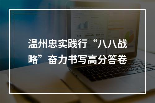 温州忠实践行“八八战略”奋力书写高分答卷