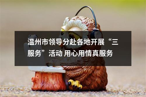 温州市领导分赴各地开展“三服务”活动 用心用情真服务