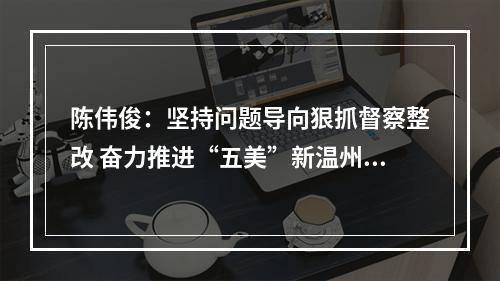 陈伟俊：坚持问题导向狠抓督察整改 奋力推进“五美”新温州建设