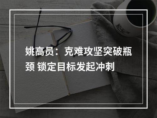姚高员：克难攻坚突破瓶颈 锁定目标发起冲刺