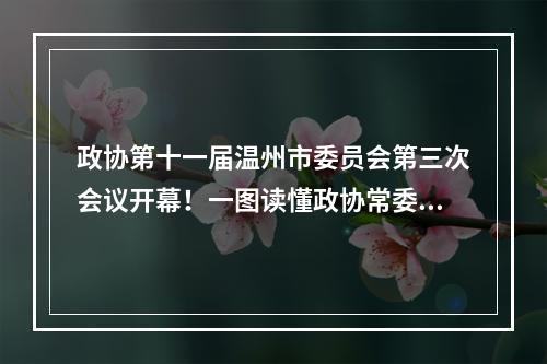 政协第十一届温州市委员会第三次会议开幕！一图读懂政协常委会工作报告