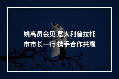 姚高员会见 意大利普拉托市市长一行 携手合作共赢