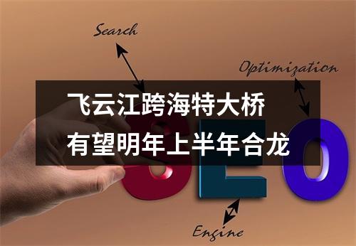 飞云江跨海特大桥 有望明年上半年合龙