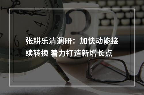 张耕乐清调研：加快动能接续转换 着力打造新增长点