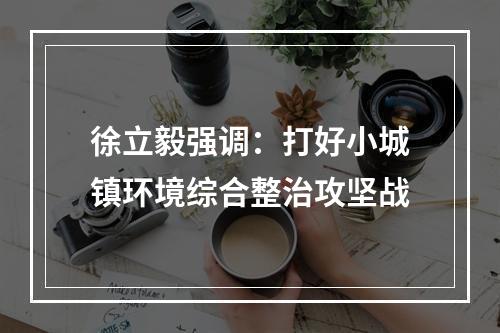 徐立毅强调：打好小城镇环境综合整治攻坚战