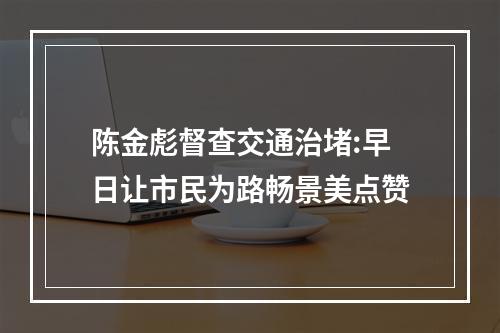 陈金彪督查交通治堵:早日让市民为路畅景美点赞