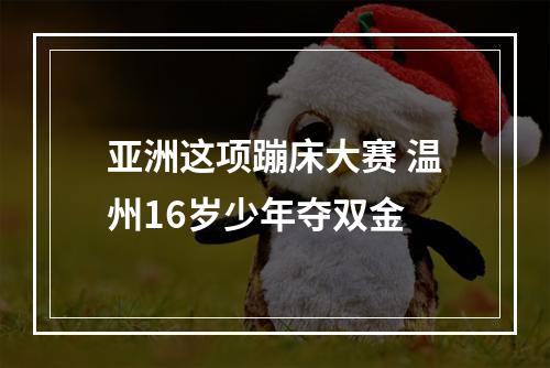 亚洲这项蹦床大赛 温州16岁少年夺双金