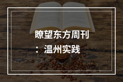 瞭望东方周刊：温州实践