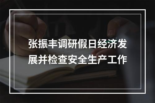 张振丰调研假日经济发展并检查安全生产工作