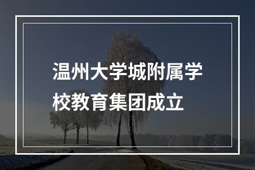 温州大学城附属学校教育集团成立