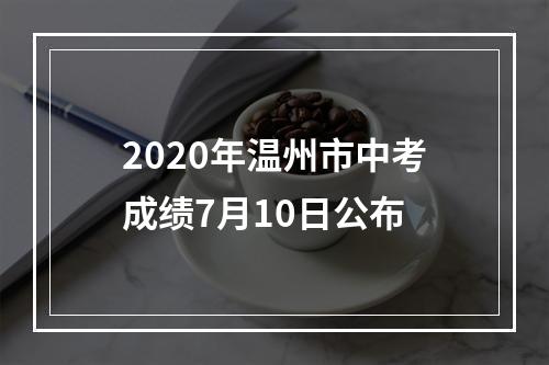 2020年温州市中考成绩7月10日公布